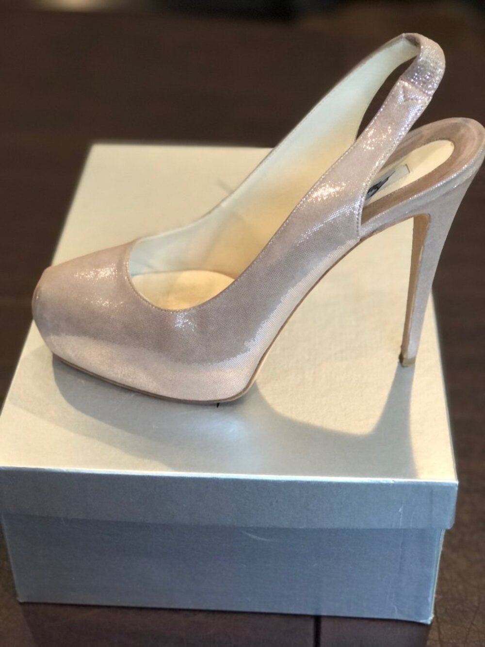 Brian Atwood Debra Scarpia 120 Rose Gold Heels 40